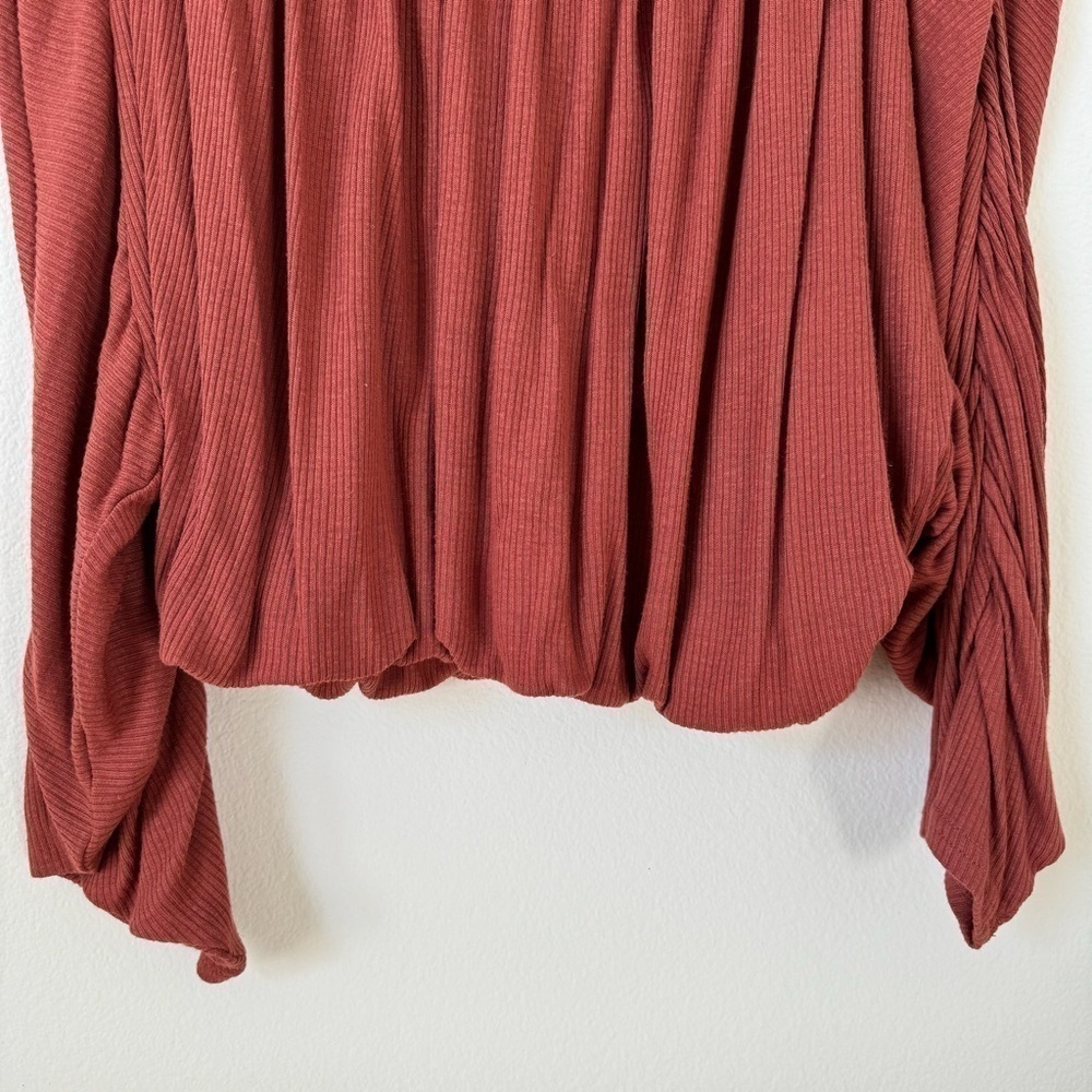 Free People Beach You’re the One Scoop Neck Crop Top Cherry Chai XS - Picture 6 of 14